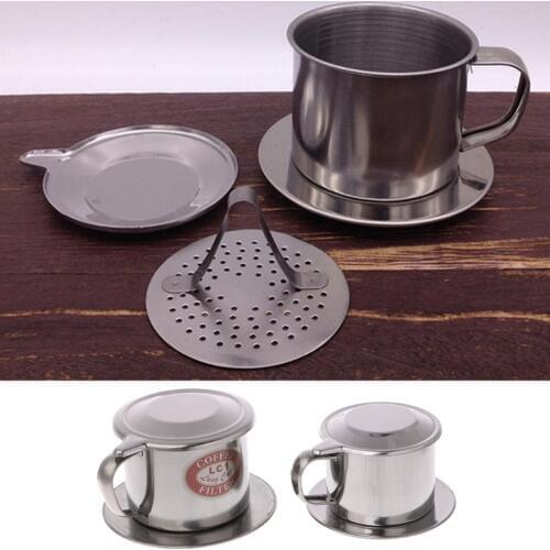 New S/L Size Vietnamese Coffee Filter Stainless Steel Maker Pot Infuse Cup Serving Delicious Dec29