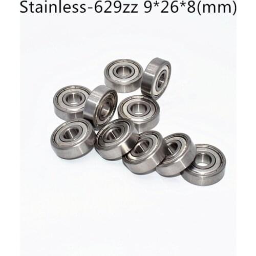 S629ZZ Bearing 9*26*8 mm ( 10PCS ) ABEC-5 Stainless Steel Ball Bearings metal sealed S629Z S629 Z ZZ