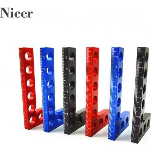 90 Degree Position Squares Aluminium Alloy Right Angle Clamps L-type Corner Clamping Square Woodwork Carpenter Tool With Scale