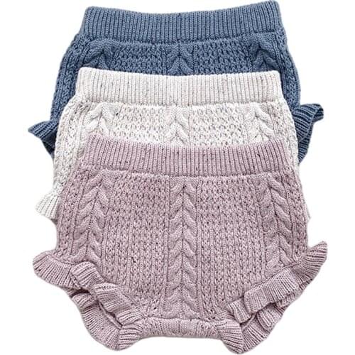 Toddler Boys Shorts Girls Triangle Shorts Bottoms Solid Color Toddler Lovely Causal Bloomers Knitted Cotton Kids Shorts Bottoms