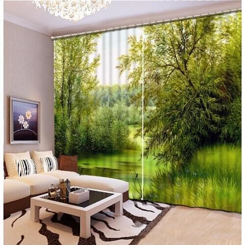 Blackout 3D Curtains For Home Window Decoration tree landscape Bedroom Living room Curtains Polyester/Cotton Kitchen Curtains