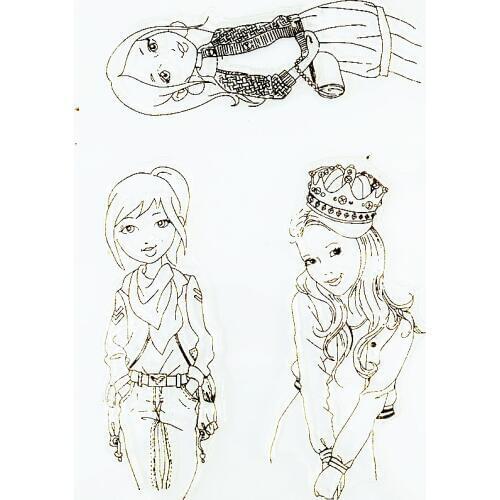 YLCS137 Girls Silicone Clear Stamps For Scrapbooking DIY Album Paper Cards Making Decoration Embossing Rubber Stamp 11x16cm