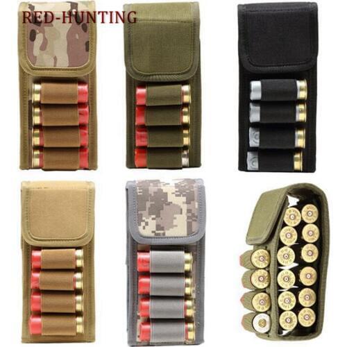 Molle System 16 Round 12Gauge Shot Gun Ammo Shell Cartridge Holder Bag Military Tactical Magazine Pouch Hunting Accessories