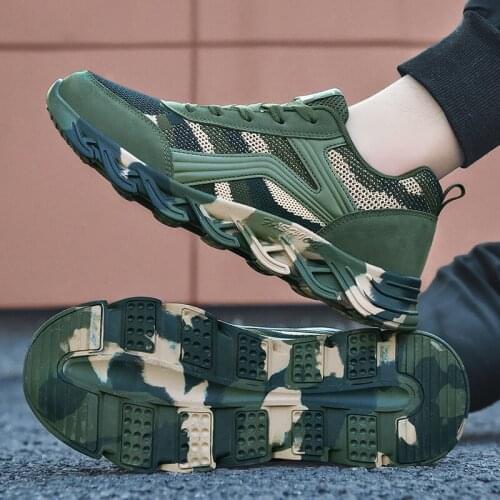 Super Cool Couples Running Shoes Camouflage Sports Shoes for Mens Breathable Brand Man Shoes Breathable Women Jogging Sneakers