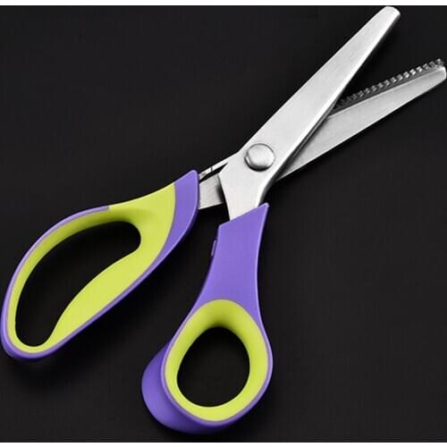 Textile DENIM DIY Cutting Scissors For Sewing Tailor Dressmaker Scissors Zig Zag Scissors Pinking Shears Cut Leather Craft Paper