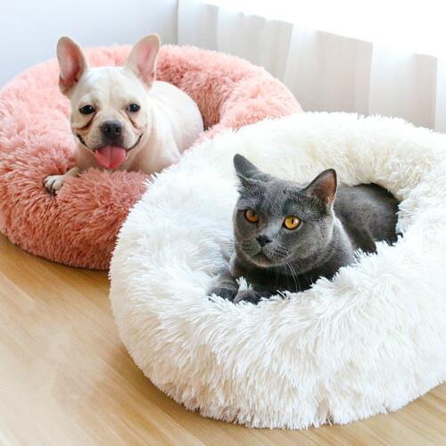 Comfy Calming Dog BedsDogs Puppy Labrador Amazingly Cat Marshmallow Washable Plush Pet Bed