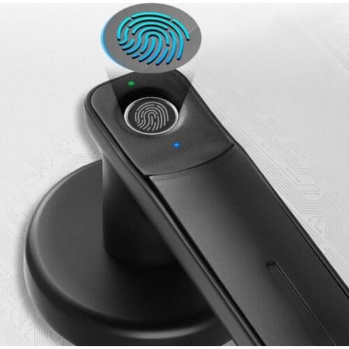 With Keys Safety Home Office Smart Biometric Zinc Alloy Fingerprint Door Lock Semiconductor