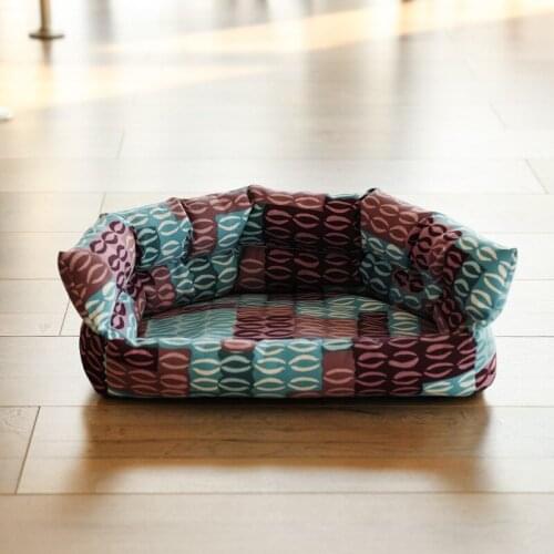 Pet Bed Couch Four Seasons Universal Dog Bed Semi-round Kennel Cat Pad Sofa Soft Cushion Puppy Nest Chuahuahua Teddy Terrier Mat