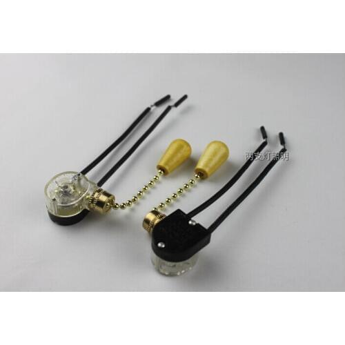 Free shipping 1pcs 3A 250VAC Momentary Action Ceiling Fan Two Wires Light Pull Chain Switch