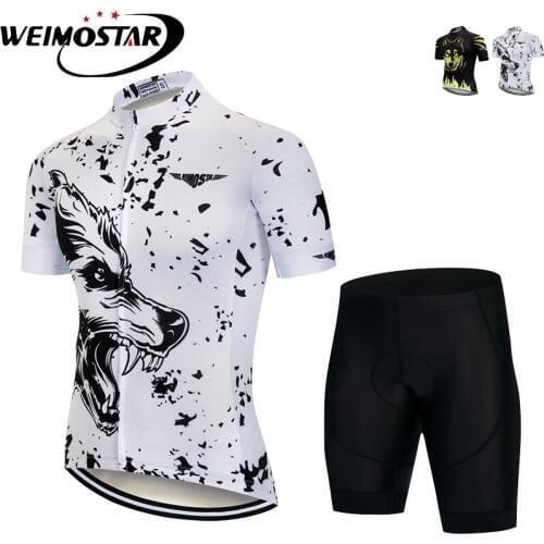 Weimostar Team Men Bike Cycling Clothing Sets Breathable Quick Dry Cycling Jersey Bib Shorts MTB Bicycle Clothing Ropa Ciclismo