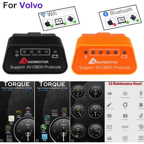 WIFI Scanner ELM327 Bluetooth Scanner Diagnostic Tools For Volvo XC60 XC90 S80 V90 V60 S90 S60 S70 S40 XC40 XC70 V50 V70 C30 C70