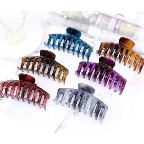 2020 Women Girls Geometric Hair Claw Clamps Hair Crab Shape Hair Clip Claws Solid Color Hair Accessories Hairpin Large Size