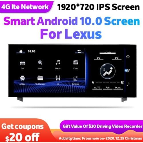 10.25 Inch Octa Core Android 10 Radio GPS Navigation Bluetooth Head Unit For Lexus RC200t RC 2013-2017 Car Multimedia Player