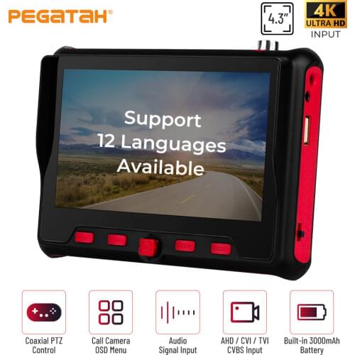 8MP CCTV tester mini monitor 4K camera tester AHD/CVI/TVI CVBS CCTV Tester camera RS485 UTP cable testing cftv Portable monitor