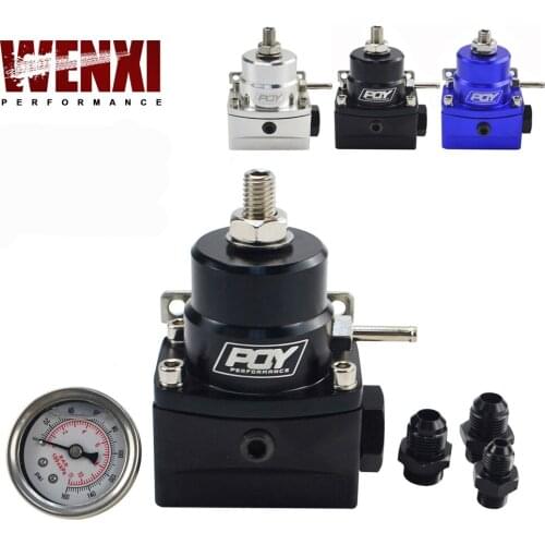 AN8 high pressure fuel regulator w/ boost - 8AN 8/8/6 EFI Fuel Pressure Regulator with gauge WX7855