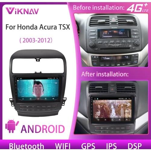 2 din car radio For Honda Acura TSX 2003-2012 Android GPS navigation multimedia player Stereo receiver HD Screen Head Unit