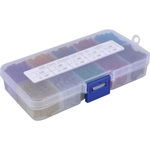 100 Auto Car Fuses, Corrosion Resistant And Optimal Conductive, Protects Your Vehicle From Overloads, Shorts, Etc