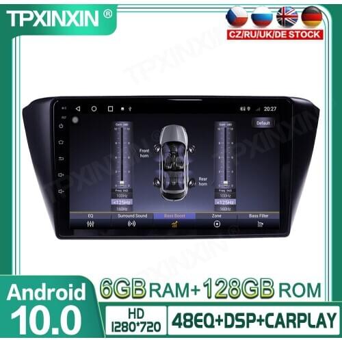 For Skoda Fabia 2015-2019 128GB Android 10.0 Car Multimedia Player GPS Navigation Headunit Auto Radio Audio Stereo Tape Recorder