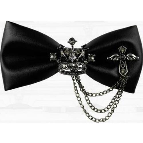 Free Shipping New fashion Original black crown bow married formal dress men butterfly students bow TIE female groom personality