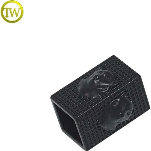 Customized black color logo elastic cord with metal end alloy cord end for garment