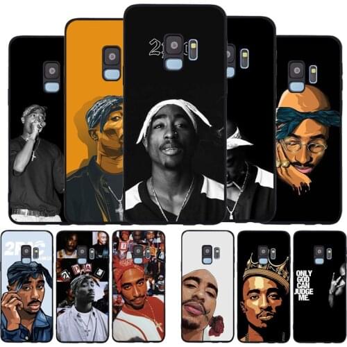 Rapper 2pac singer Tupac Black TPU Silicone Soft Phone Case For Samsung Galaxy S20 S10 S9 S8 Plus Lite NOTE 10 9 8 S7 EDGE