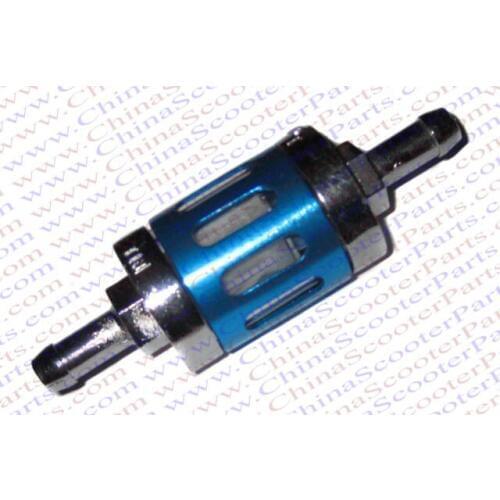 CNC Aluminum Fuel gas Filter Mini Pocket Dirt bike ATV Quad CRF XR Cruiser Chopper Parts Blue