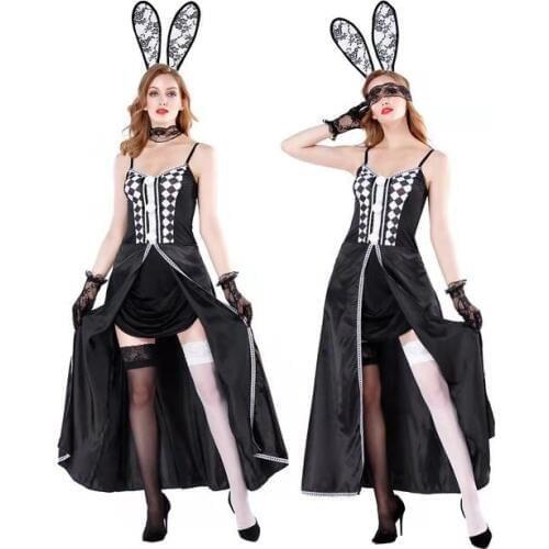Ladies Bunny Girl Rabbit Mask Fancy Dress Outfit Play Sexy Rabbit Hen Party Halloween M XL M8894