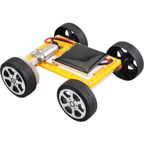 DIY Assembly Mini Solar Powered Car Vehicle Kids Experiment Educational Toy