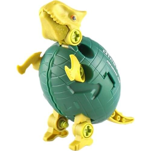 DIY Nut Assembling Toy Deformed Dinosaur Egg Assembly Dinosaur Building Block Model Dinosaur Combination Toy for Kids