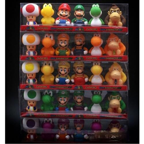 SuperMario Action Figure Cappy Bowser Yoshi Luigi Wario Figure Doll Model Toys Collection Ornament Fans Kids Toys Gift 7cm
