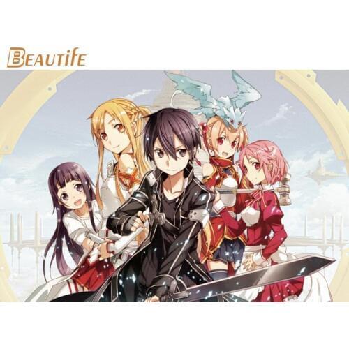 Hot Sale Custom Sword Art Online Poster Home Decoration Fashion Silk Fabric Wall Poster Custom Poster