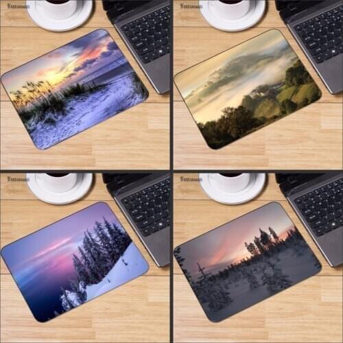Mairuige Sunlight Penetrating The Clouds In The Forest Comfort Gaming Mousepad Size For 18X22CM Speed Version Gaming Mousepads