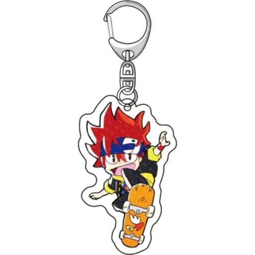 Fashion Anime SK8 The Infinity Keychain MIYA Reki Kyan Langa Hasegawa Cherry Blossom Acrylic Pendant Keyrings Cosplay For Women