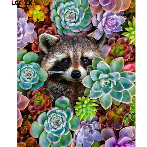 Leopard Flower Animal DIY Embroidery 11CT Cross Stitch Kits Craft Needlework Set Cotton Thread Printed Canvas Home Room