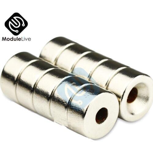 10PCS/lot Set N50 Strong Disc Neodymium Magnets 10x5mm 10 x 5mm Hole 3m Rare Earth Countersunk 10*5mm permanent magnet 10*5