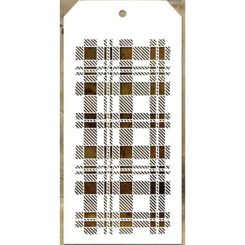 2021 New Label Tag Plastic Stencil For Making Square Diagonal Stripes Background Scrapbooking Card No Metal Cutting Dies Stamps