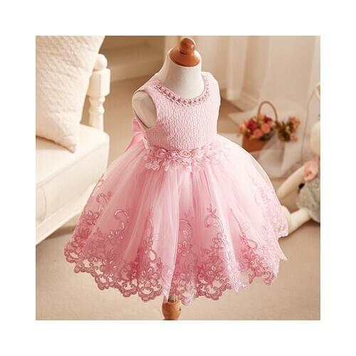 New 4-10 years old childrens clothing wedding princess dress girl baby vest net gown dress flower girl puff show dress