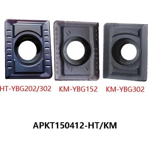 Original APKT1504 APKT150412-HT APKT150412-KM YBG302 YBG202 YBG152 APKT 150412 Carbide Milling Inserts Lathe Cutter CNC