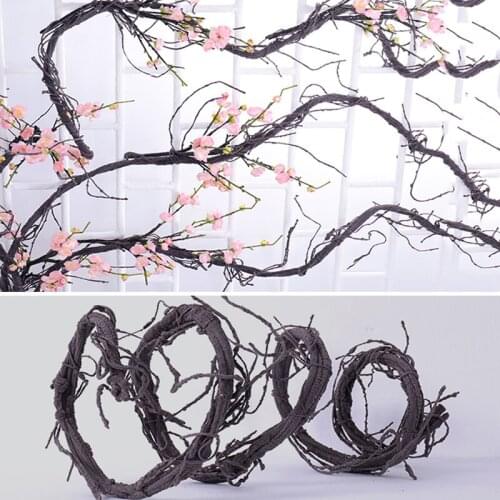 300cm Artificial Fake Foliage Plant Flexible Flower Vines Real Touch Branches Liana Wall Hanging Rattan Wedding Decoration