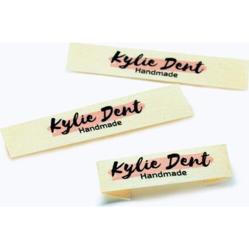 Custom Clothing Labels , Personalized Brand, Cotton printed Tags, Handmade label, Logo or Text, Watercolor Labels (FR004)