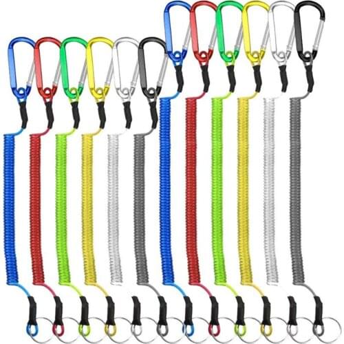 Wire Rope Buckle Fishing Anti-lost Lanyard Rowing Rope Kayaking Camping Safety Gear Lip Fishing Tackle Fishing Gear Accessories