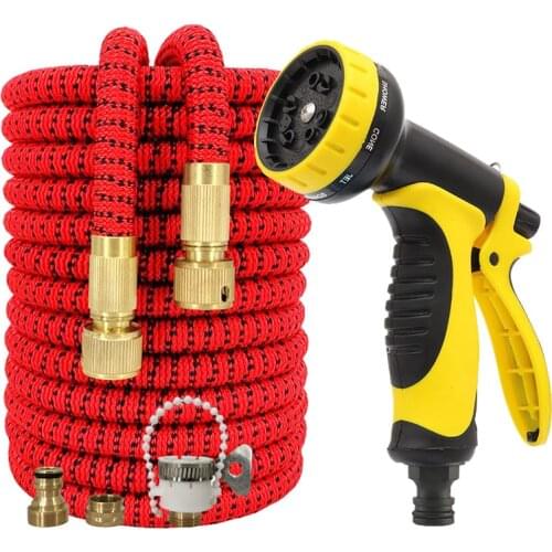 Expandable Flexible Garden Water Hose Water Gun High Pressure Car Wash Sprayer Magic Hose Kit For Watering Plants Home Garden