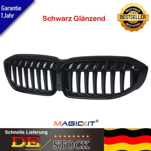 MagicKit Glossy Black Sport Kidney Grille Shadow Line Grill for BMW G20 G21 2019-2021