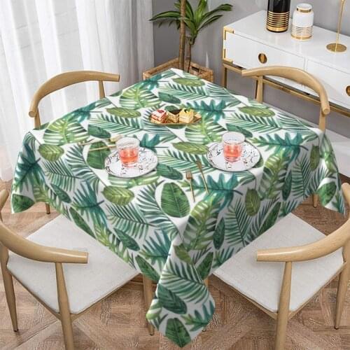 Leaves Tablecloth Kitchen Polyester Table Cover Beautiful Cheap Decoration Custom Table Cloth