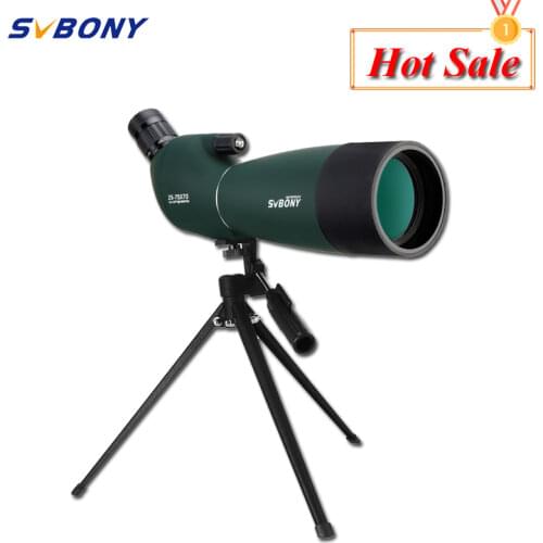 SVBONY SV28 telescope 25-75x70 Spotting Scope monocle Powerful Binoculars Bak4 Prism FMC Lens Waterproof w/ Tripod for Hunting