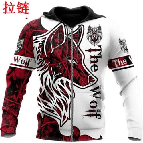 Hoodie Men Women Dynamic Anime Animal 3D Printing Shirt Wolf Harajuku Style Casual Hot Sale 2021
