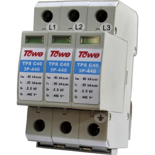 TOWE AP C40 3P Three-phase overvoltage protector applicable in TN-C IT Elevator control cabinet overvoltage protector