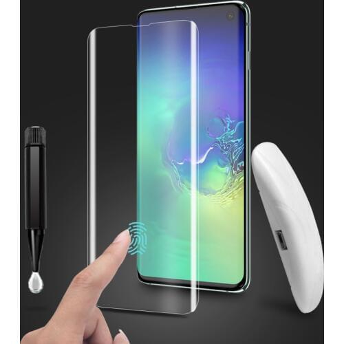 UV Glass For SAM S20 S20Plus S20 Ultra Note10 Pro S10 S9 Plus For Mate30 Pro P30 Mate20 Pro UV Glass for S10 with fingerprint u