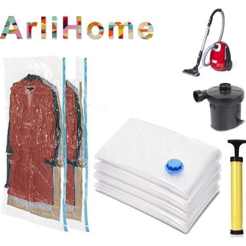 Vacuum Storage Bags, Reusable Space Saver Bags Double Zip Seal & Leak Valve, Vacume Pack Storage Bags Jumbo Size for Clothes