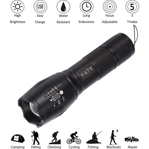 Bicycle Light 400Lumens T6 LED cycling Front Light LED Bike light Lamp Torch Waterproof ZOOM Flashlight By 18650 battey